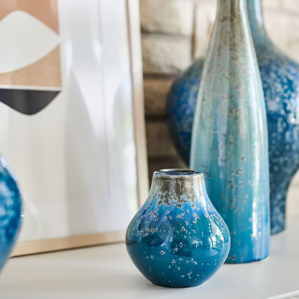 Reactive Glaze Vases Light Blue west elm United Kingdom